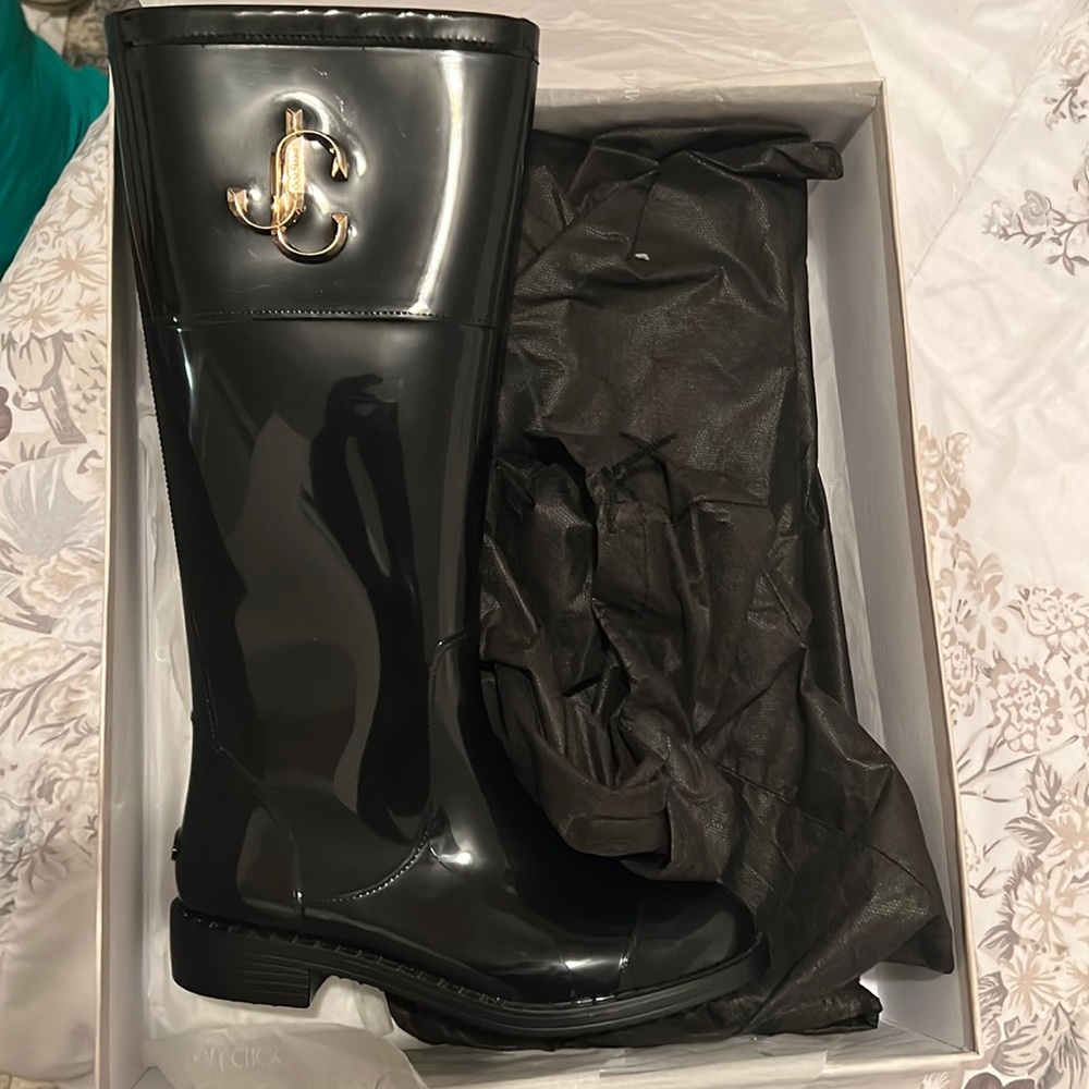 Brand new jimmy choo rain boots